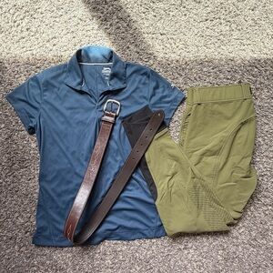 Equestrian Bundle! Breeches, Top, & Belt